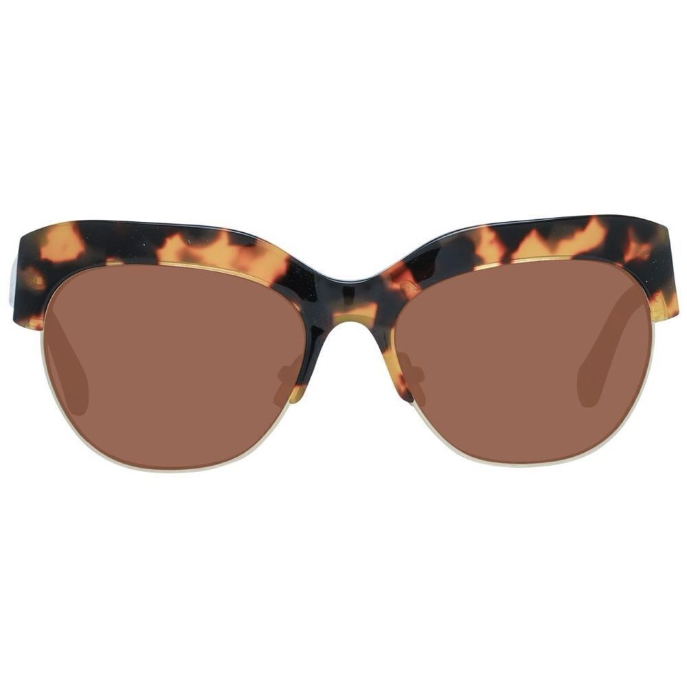 Zac Posen Kouka tortoise shell gold rim sunglasses with hard case brown lenses